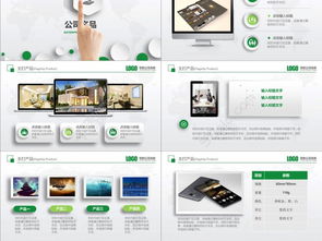 綠色企業(yè)形象宣傳PPT 信息咨詢(xún)服務(wù)高效展示